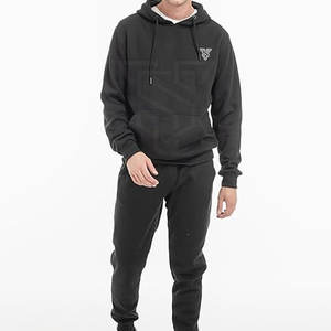 Conjunto Deportivo de Invierno para Hombre, 100% Algodón, Forro Polar, Tallas Grandes, Diseño de Logotipo Personalizable, Patrón Liso - Product Image 3