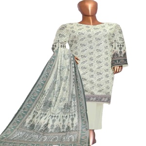 ชุดลำลอง3ชิ้นสไตล์สวยสำหรับผู้หญิงเสื้อผ้าแฟชั่นพิมพ์ลายดิจิตอล AF อินเดียสนามหญ้าและปากีสถาน - Product Image 1