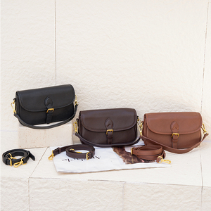 Bolsos de Mano de Cuero Genuino para Mujer, Venta al Por Mayor de Fábrica, Nueva Marca de Diseñador, Retro, de Lujo, con Cierre de Cremallera, Alta Calidad, Personalizables - Product Image 3