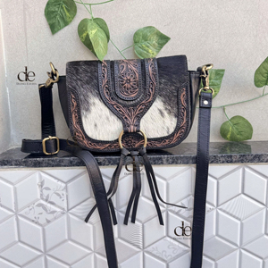 Véritable fourrure de vachette usiné à la main en cuir sac à bandoulière sculpture bohème sacs nouveau concepteur vente chaude sacs pour les femmes - Product Image 1