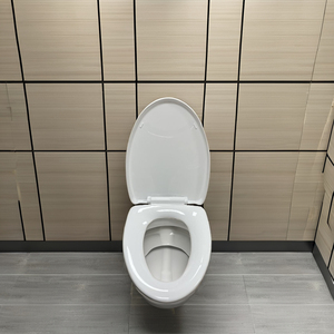 Asiento de inodoro de cierre silencioso antigolpes de fácil instalación, ajuste de baño moderno, Material PP alargado - Product Image 1