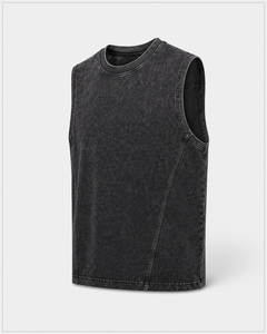 Men's Casual Summer Sleeveless Tank Top Lightweight Polyester Comfortable Loose Design Distressed <b>Stringer</b> <b>Vest</b> Button Hip Hop - Product Image 1