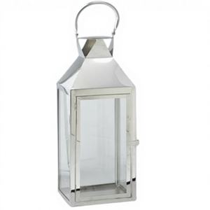 Nueva Tendencia: Linterna de Metal y Vidrio con Acabado Plateado Brillante, Linterna para Velas para Bodas y Jardines, Hecha a Mano - Product Image 2