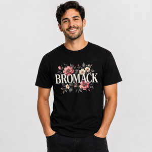 <b>Men</b> <b>Black</b> BROMACK 100% Cotton Casual DTF Printed <b>Short</b> <b>Sleeve</b> Crew Neck Breathable Eco-Friendly Custom T-<b>Shirts</b> - Product Image 5