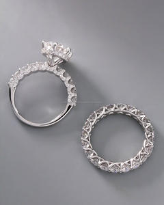 Igi/gia เพชรเจียระไนแบบวินเทจ14K แหวนแต่งงานสีขาว/แหวนหมั้นทองคำขาวสำหรับงานครบรอบงานปาร์ตี้ - Product Image 2