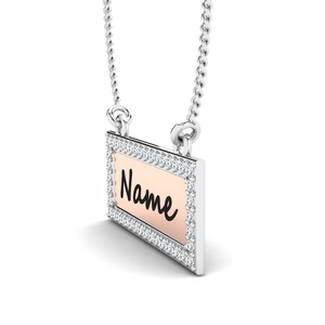 Wholesale <b>Silver</b> + moissanite Plated Name Letter Pendant <b>Charm</b> Crystal High quality Hip hop Style Unisex Jewelry pendant - Product Image 2