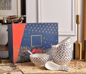 Juego de Tazón y Cuchara de Porcelana China de Alta Calidad, Diseño Europeo Ecológico Personalizado, Estilo Ruso Real - Product Image 3