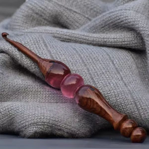 High Quality Handcrafted Wood Epoxy Crochet <b>Hook</b> <b>Tool</b> Designed for Smooth Crochet Knitting and Comfortable Grip - Product Image 1