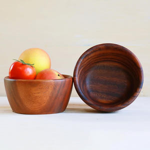 Low Price Acacia Wooden Bowl Set of 2 for Tabletop Dining Use Fruits Display Kitchenware Table Decor and Personal Everyday Use - Product Image 2