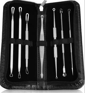 Kit de 7 Herramientas para Eliminar Puntos Negros, Extractor de Acné y Comedones de Acero Inoxidable, Herramientas de Doble Punta - Product Image 1