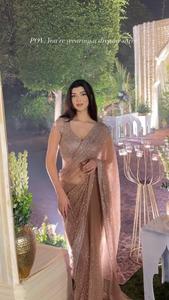 Indian Traditional Ethnic Partywear Saree with Sequins Work for Wedding Occasion and Festive Function for Women Fancy Outfit - Product Image 2