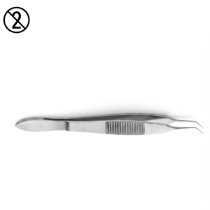 Pinzas de Sujeción McPherson Anguladas de Mango Largo, Instrumento Quirúrgico Oftálmico de Acero Inoxidable, Herramienta para Cirugía Ocular - Product Image 1