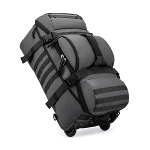Sac à roulettes noir résistant à l'eau, grande capacité, sac à dos de sport décontracté - Product Image 4
