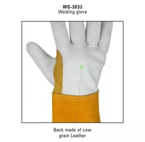 Offre Spéciale potentiel de travail supplémentaire vache cuir fendu Tig gants de soudage étanche résistance à la chaleur gants de sécurité pour les travailleurs - Product Image 3