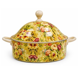 Casseroles isothermes à double paroi, finition émaillée imprimée, en acier inoxydable, pour servir des plats chauds, pour les fournitures alimentaires - Product Image 2