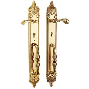 Trending shinny Brass with pull <b>door</b> handle Customizable With Passage Privacy home office <b>door</b> handle with metal - Product Image 1