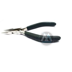 Alicates de punta de cadena de acero de alto carbono con agarre rojo Condición suave y nueva - Product Image 3