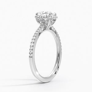 BOJ <b>Ring</b> 035 Oval Cut 925 Silver Simply Tacori Cathedral Drape Diamond 2ct D Color VVS1 Moissanite GRA Certified Low Price Sale - Product Image 2
