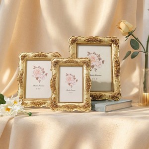 Classic Oval <b>Gold</b> Photo <b>Frame</b> Decorative Picture Display <b>Frame</b> for Tabletop Wall Hanging Premium Home Hotel Decoration Style - Product Image 4