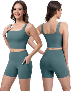 Heavy Fashion Printed Fitness Workout Yoga Set Sports Bra And Legging Set - Product Image 1