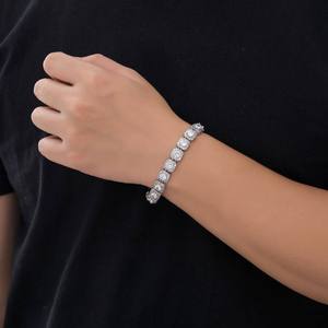 Hip Hop Moissanite Diamond <b>Bracelet</b> for <b>Men</b> Women Luxury Iced Out Cuban Link Chain <b>Bracelet</b> for Party Wedding - Product Image 6