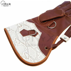 Gants de fauconnerie en cuir épaissi anti-morsure pour la manipulation des animaux, vente en gros, mitaines d'entraînement à manches longues pour femmes - Product Image 6