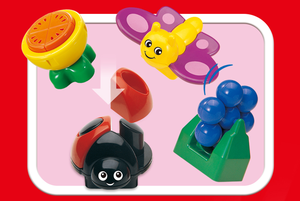 Juego de bloques de construcción OXFORD BEBE EQ con caja con ruedas, bloques de clasificación de colores, juego educativo de construcción para niños - Product Image 3