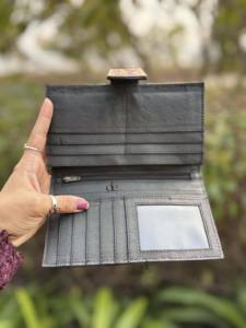 Hand Tooled Carving Cards Wallet Clutch <b>Phone</b> Case Stylish Cowhide Fur Leather Wallet Multi Uses Western Leather Wallets - Product Image 5