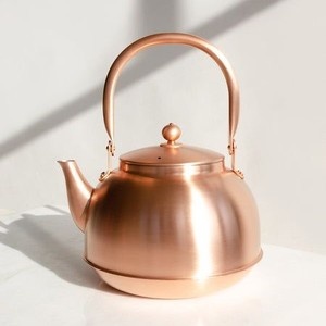 High Quality Copper <b>Tea</b> <b>Kettle</b> Matte Finish with Handle Traditional Handmade Design for Kitchen Heating Water and Serving Use - Product Image 6
