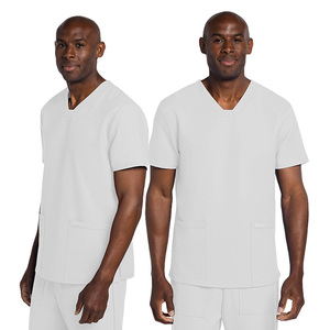 Nouvel ensemble d'uniformes médicaux unisexe automne-hiver en toile respirante avec logo personnalisé brodé pour hôpital - Product Image 5