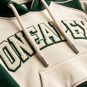 Sweat à capuche court vert crème personnalisé pour femme, coupe oversize, style streetwear, en molleton de coton ONEAPEX Fashion - Product Image 6
