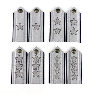 General Major Prussia Embroidered Fabric Shoulder Boards with Rhinestones | Customized Classical Style - Product Image 5