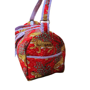 Grand sac fourre-tout matelassé en coton léger de luxe, imprimé tigre, lavable, écologique, pour yoga, shopping, plage, style bohème - Product Image 3