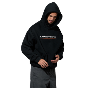 Sweat-shirt à capuche personnalisé pour homme, coupe ample, poche kangourou, logo imprimé sur la poitrine et le dos, décontracté, 100% coton molletonné - Product Image 1