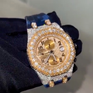 Relojes con Incrustaciones de Moissanita VVS |   Diseño de Esqueleto de Lujo |   Probador de Diamantes al por Mayor Aprobado - Product Image 1