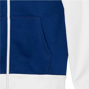 Sudadera con Capucha Unisex con Bloques de Color y Cierre de Cremallera, Blanca, Verde y Azul, con Bolsillos, Estilo Casual, Corte Regular, Tejido FRENCH TERRY para Otoño - Product Image 6