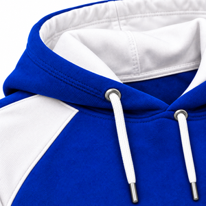 Phi Beta Sigma Royal Blue <b>White</b> Men Short Sleeve Pullover <b>Hoodie</b> with Greek Letter Embroidery Raglan Design Fraternity - Product Image 6