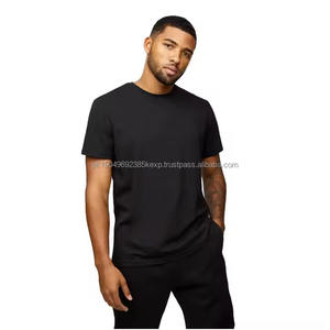T-shirt pour homme de qualité supérieure, fitness, col rond, séchage rapide, entraînement, uni, ajusté, décontracté, vêtements vierges, t-shirts pour homme - Product Image 1