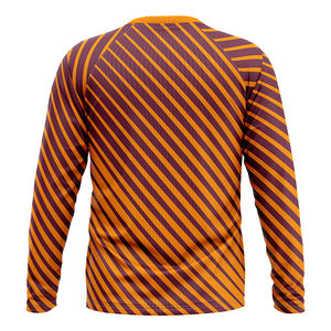 Camiseta de compresión de manga larga con cuello redondo, hecha a medida, para hombre, de secado rápido, para gimnasio, fitness, correr, ligera y lavada. - Product Image 6