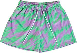 Shorts de basket-ball unisexes personnalisés en maille 100% polyester, entièrement sublimés, double couche, séchage rapide, respirants, avec poches - Product Image 4