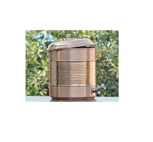 Distributeur d'eau en cuivre écologique avec robinet pour le rangement dans la cuisine, alternative réutilisable aux bouteilles en plastique à la maison - Product Image 2