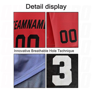 Uniformes de Baloncesto Personalizados Rojos y Negros para Hombres y Jóvenes, Impresión de Nombre, Número y Logotipo del Equipo, Nuevo Diseño, Malla Transpirable - Product Image 4