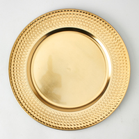 Assiette à motif floral faite à la main pour hôtels, restaurants, bars, forme ronde, métal