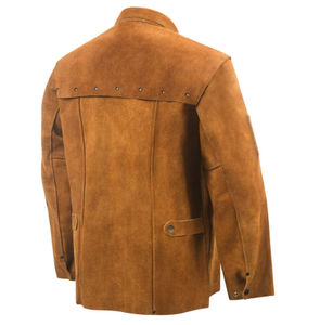 Chaqueta de Soldadura de Cuero - Resistente a las Llamas, Protección Contra Calor y Chispas para Soldadura Eléctrica, Pulido y Trabajos en Metal - Product Image 3