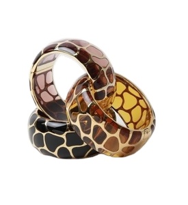 Meilleur bracelet jonc fantaisie en résine acrylique unisexe, classique et élégant, forme carrée, bijoux en résine noire pour anniversaire et fête, pour femme - Product Image 3