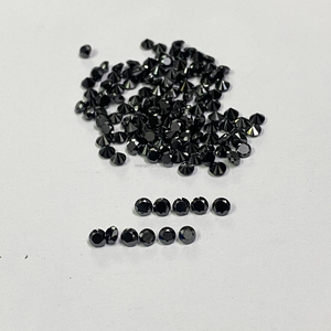 Diamants noirs naturels facettés ronds de 5 mm, pierres précieuses brutes, bijoux en diamant précieux, vente en gros directe du fabricant - Product Image 3