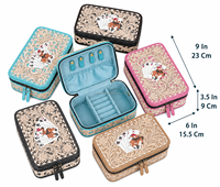 Boîte de rangement pour bijoux en cuir de vachette véritable, artisanale, à motifs luxueux, en cuir repoussé, avec compartiments pour bagues et boucles d'oreilles, étui de voyage