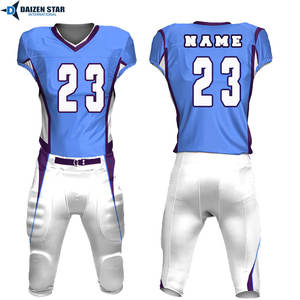 Uniforme de football américain en tissu Spandex/Polyester antibactérien à manches courtes, protection UV UPF 50+, évacuation de l'humidité - Product Image 3