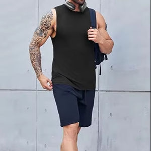 Débardeur de musculation pour homme, personnalisé avec logo OEM, haute qualité, 95% coton, 5% élasthanne, pour la musculation et la salle de sport - Product Image 1