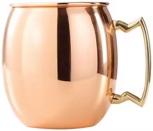 Taza Moscow Mule de Cobre con Acabado Espejo y Asa Dorada, Taza para Cócteles, Taza para Bebidas, Artículos de Bar, Regalo, Venta al por Mayor - Product Image 5